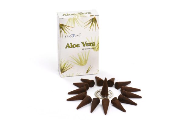 Cônes d'encens à l'Aloe Vera- Vendu par 1 – Image 3