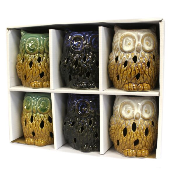 Brûleur à huile rustique classique - Hibou (assortiment)- Vendu par 1 – Image 3