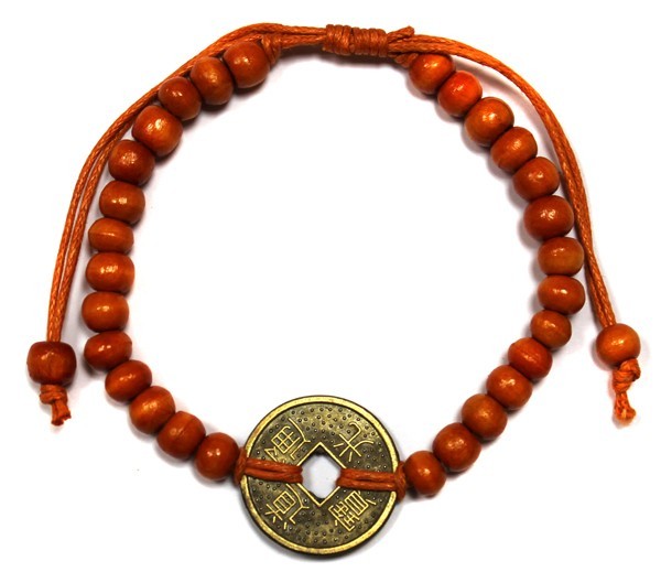 Bracelets Feng-Shui Bonne Chance - Orange- Vendu par 1