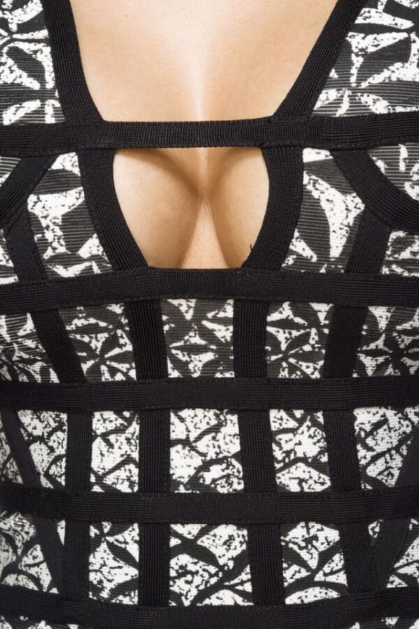 Robe Forme Bandage - noir/blanc - S-Atixo – Image 3
