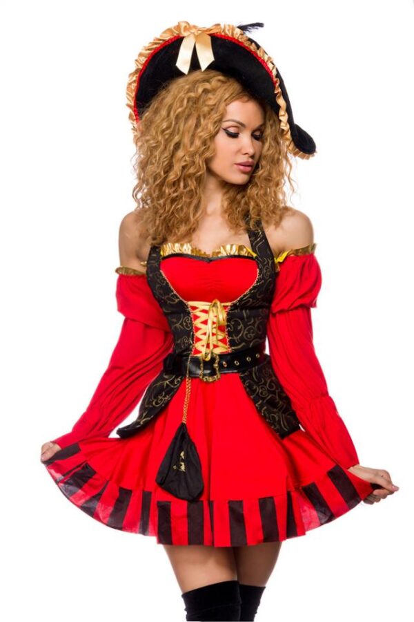 Déguisement Pirate Premium - rouge/noir - L-Atixo