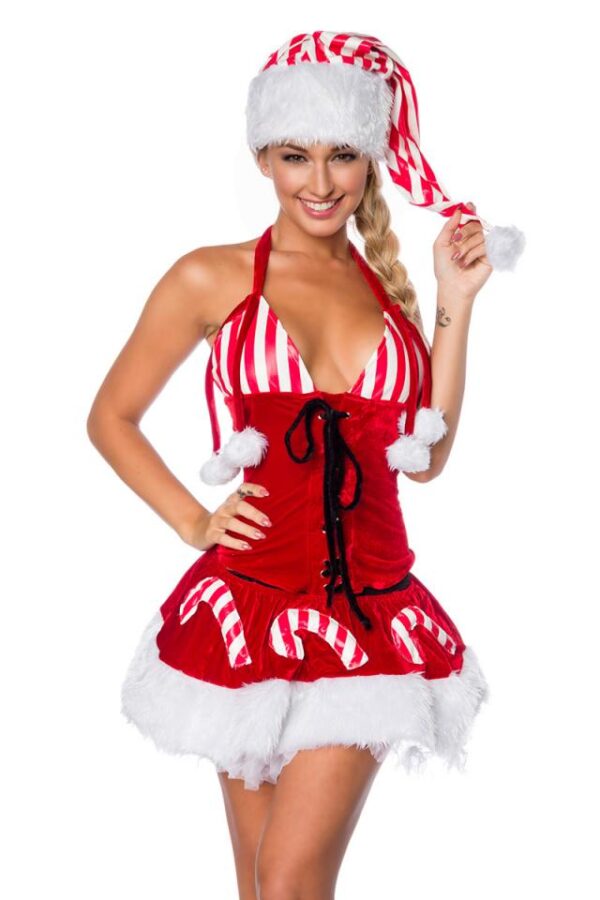 Set de Noël avec Bonnet de Père Noël - rouge/blanc - XS-Atixo