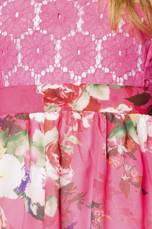 Robe longue - rose/motif - L(D38)-Atixo – Image 3