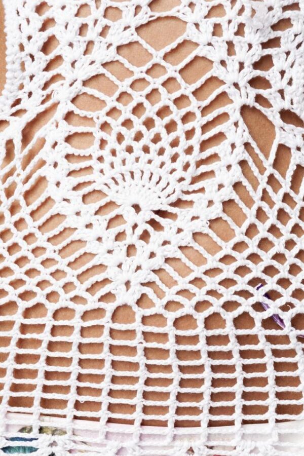 Robe au crochet - blanc - XL(D38)-Atixo – Image 3