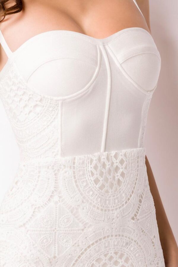 Robe Forme Bandage - blanc - M-Atixo – Image 3