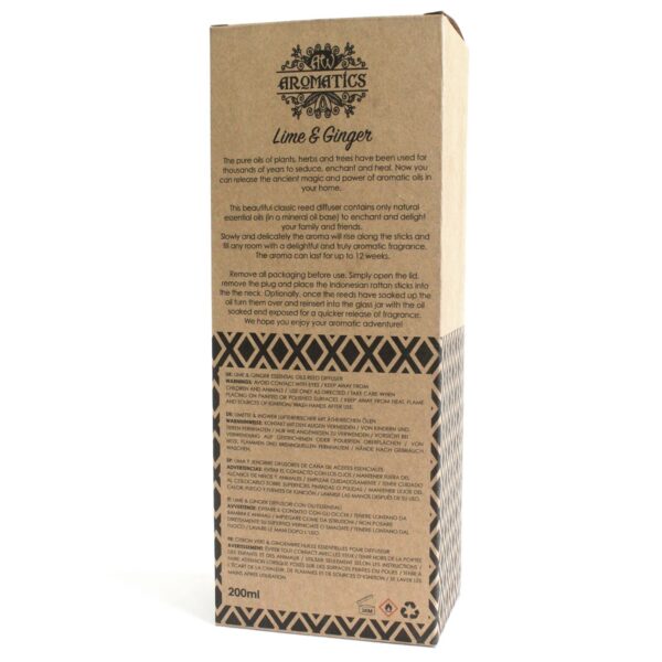 Diffuseur d'huiles essentielles de citron vert et de gingembre 200 ml- Vendu par 1 – Image 4