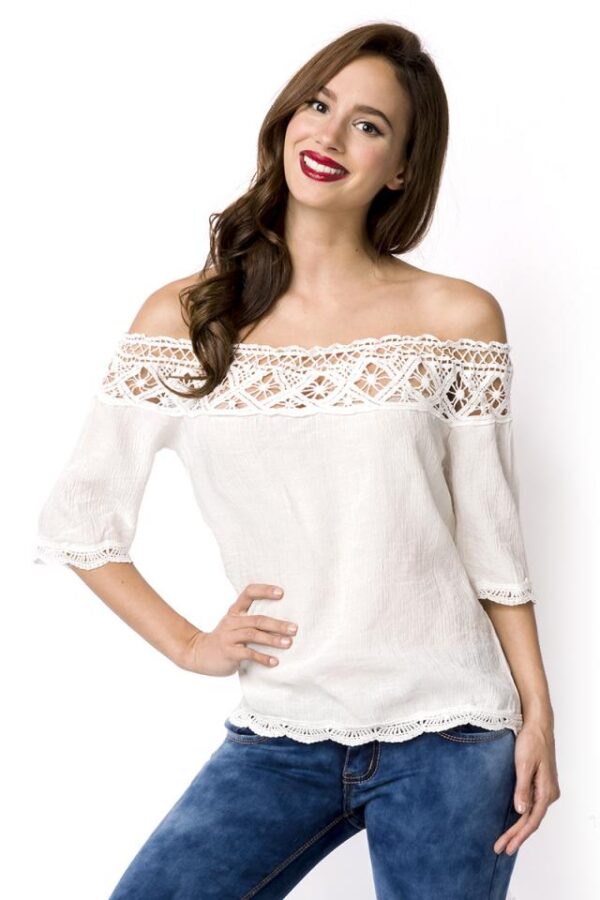 Blouse d'été - crème - M-Atixo