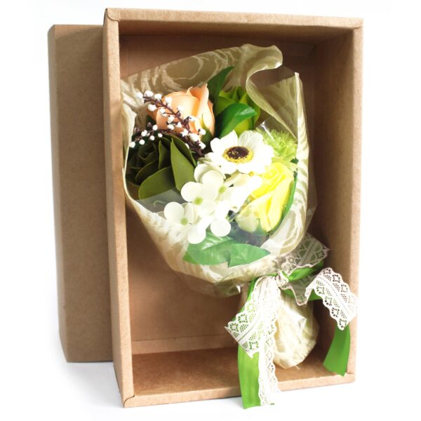 Bouquet de fleurs de savon pour les mains en boîte - Vert- Vendu par 1 – Image 2