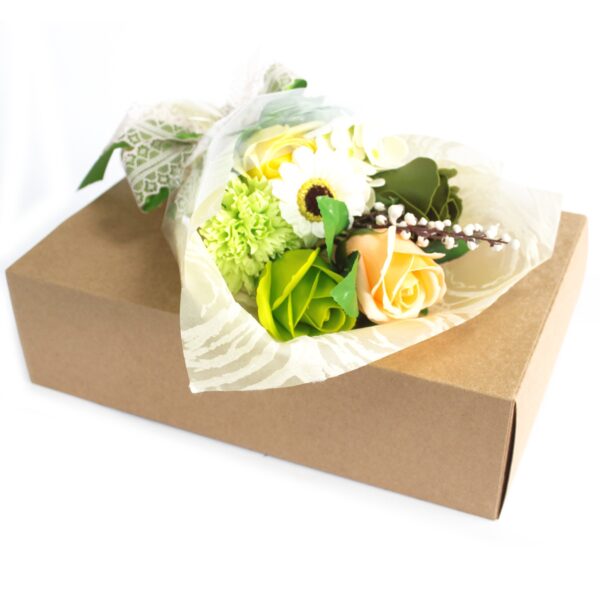 Bouquet de fleurs de savon pour les mains en boîte - Vert- Vendu par 1