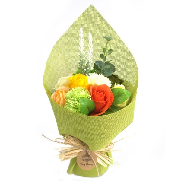 Bouquet De Fleurs De Savon Debout - Jaune Vert- Vendu par 1