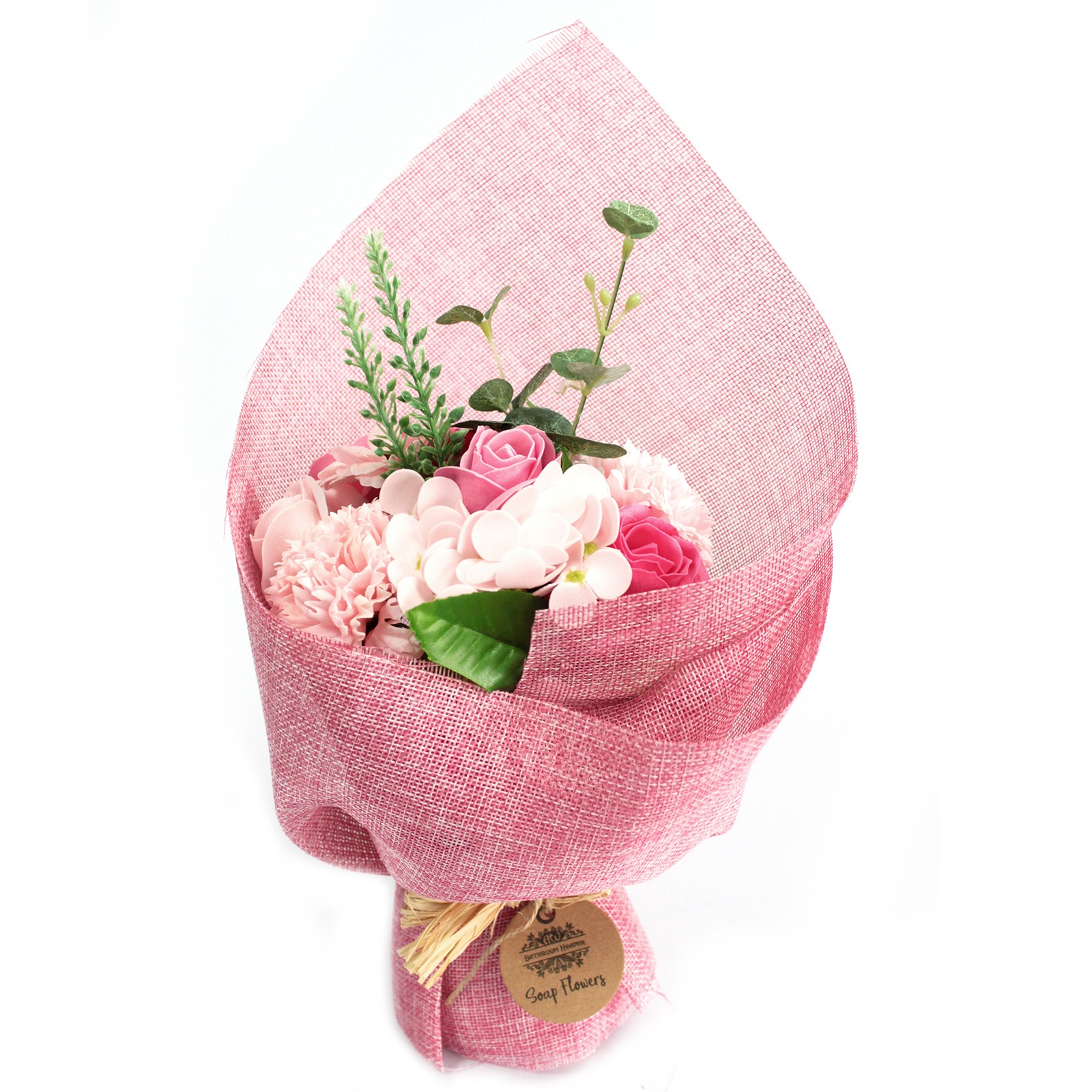 Bouquet De Fleurs De Savon Debout - Rose- Vendu par 1