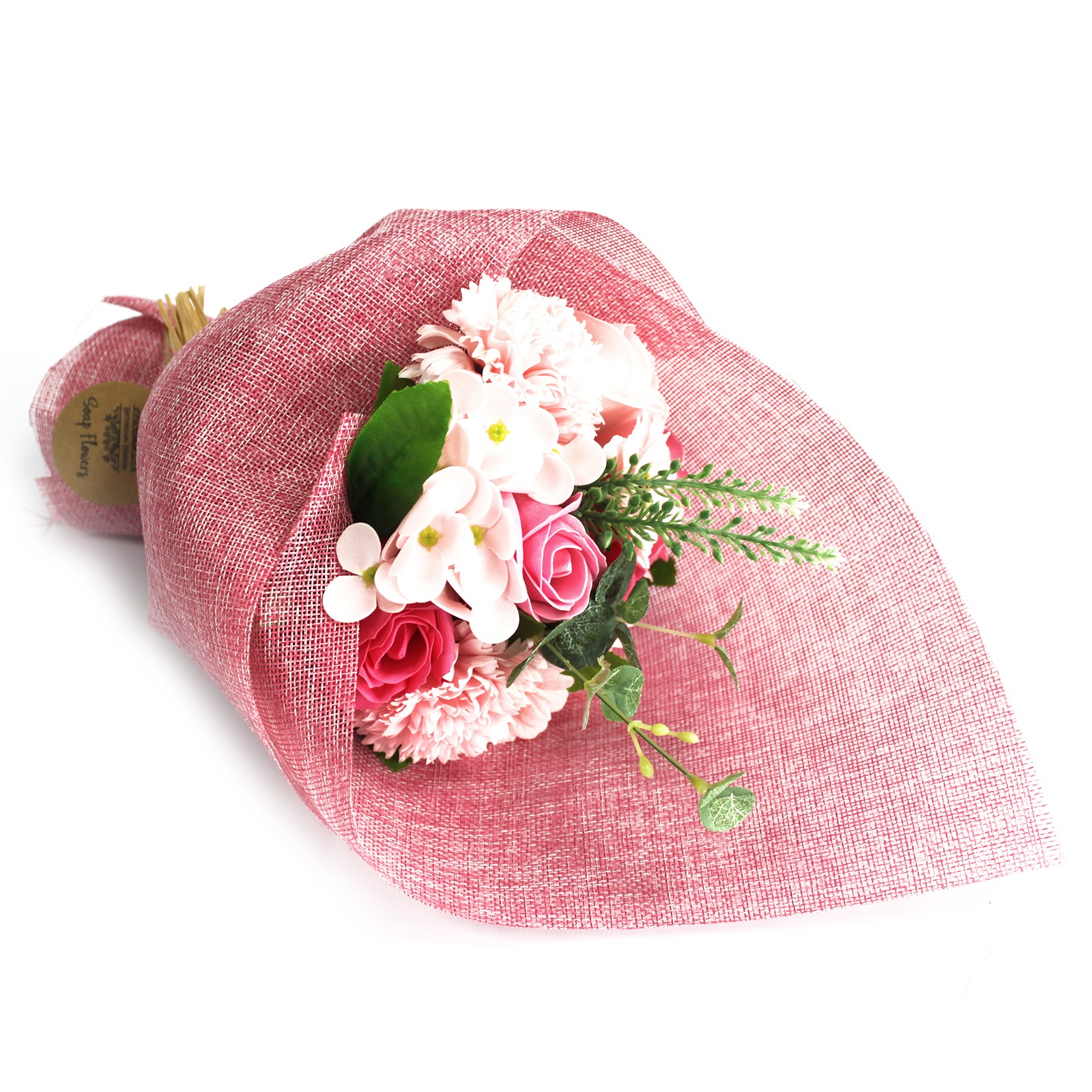 Bouquet De Fleurs De Savon Debout - Rose- Vendu par 1 – Image 2