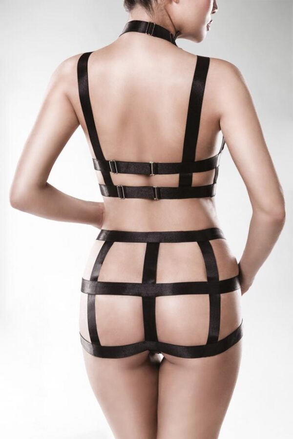 Ensemble de harnais en deux parties par Grey Velvet - noir - XS-Grey Velvet – Image 3