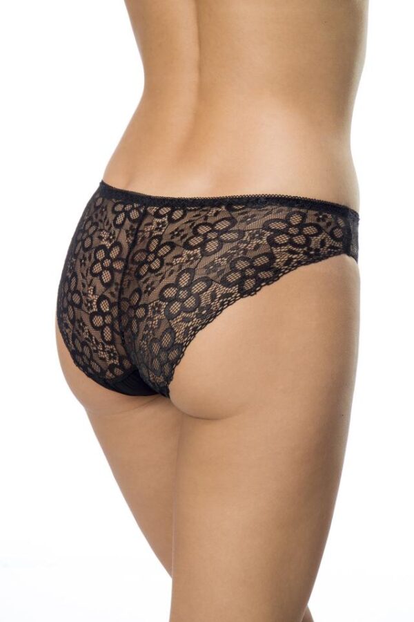 Culotte en dentelle avec ruban décoratif - noir - ML- – Image 2
