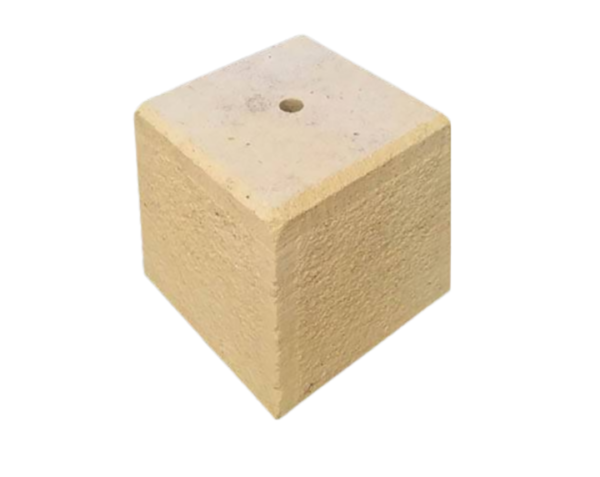Dés de poteaux en pierre  - VENDU PAR 9 -  Semond Nuancé  Finition Vieilli  -  GRAND (30 x 30 x h 29 cm)  -  Percement Ø 20 mm