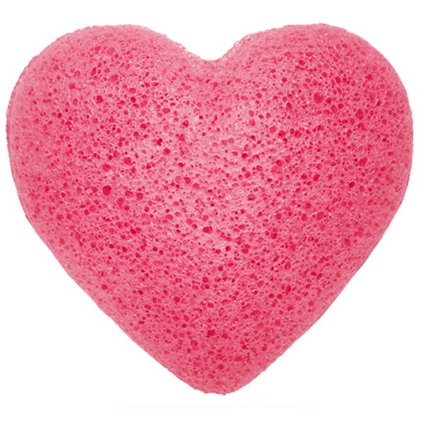 Éponge Konjac Coeur - Rose- Vendu par 1