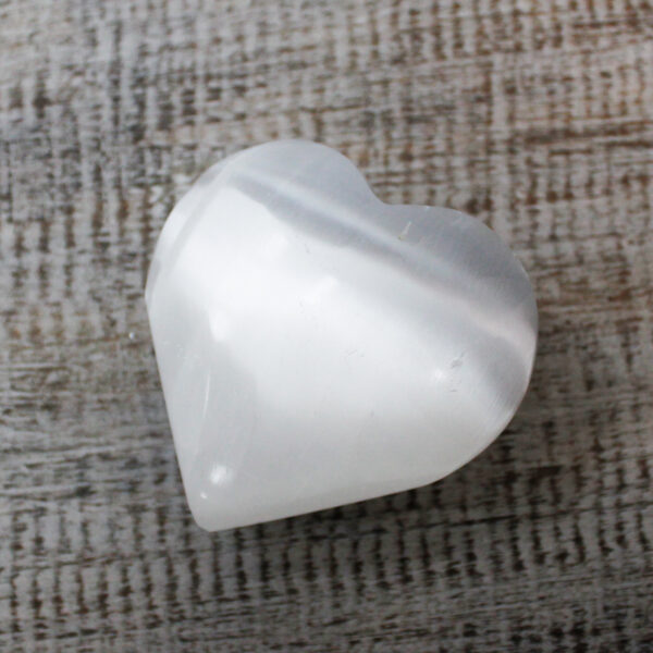 Coeur de Sélénite - 5-6 cm- Vendu par 1 – Image 2