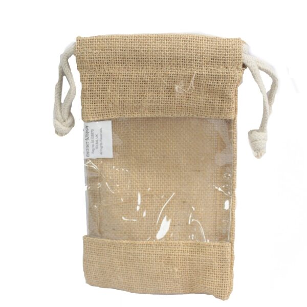 Med - Sac à fenêtre en jute 20x12cm- Vendu par 1