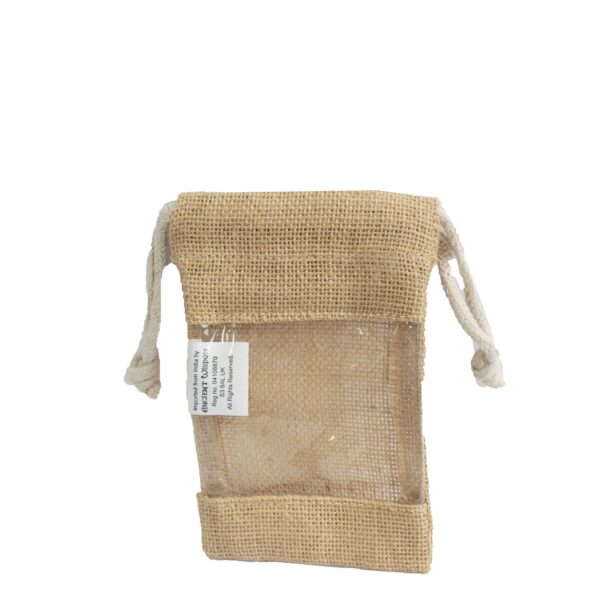 Petit - Sac à fenêtre en jute 16x10cm- Vendu par 1