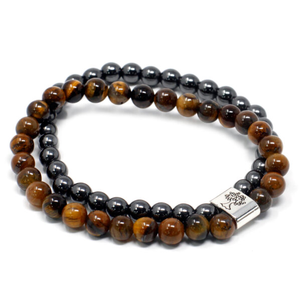 Bracelet Pierres Précieuses Magnétiques - Oeil de Tigre- Vendu par 1 – Image 2