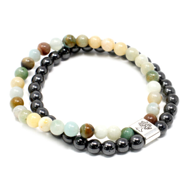 Bracelet Pierres Précieuses Magnétiques - Amazonite- Vendu par 1 – Image 2