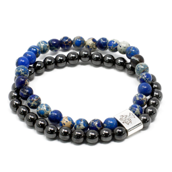 Bracelet Pierres Précieuses Magnétiques - Sodalite- Vendu par 1 – Image 2