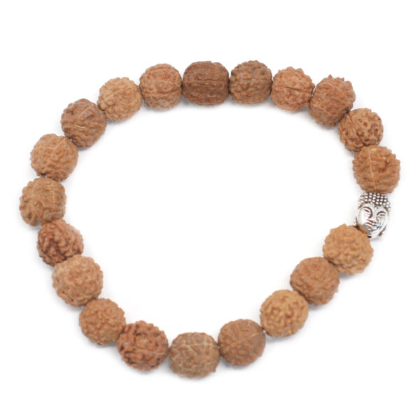 Bracelet Mala Rudraksha Bouddha - Naturel- Vendu par 1