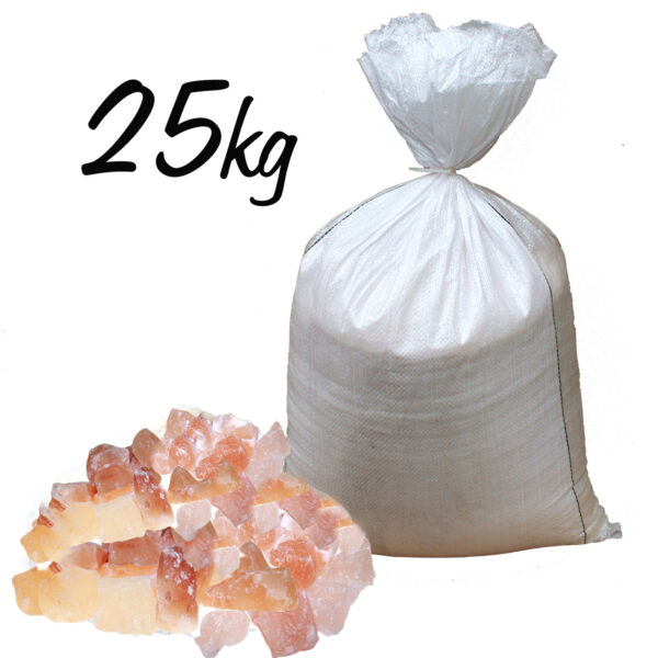 Morceaux de sels de bain roses de l'Himalaya - Sac de 25 kg- Vendu par 1