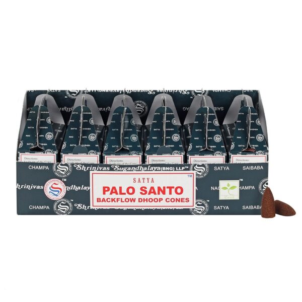 Cônes Satya Backflow Dhoop - Palo Santo (24pcs)- Vendu par 1 – Image 3