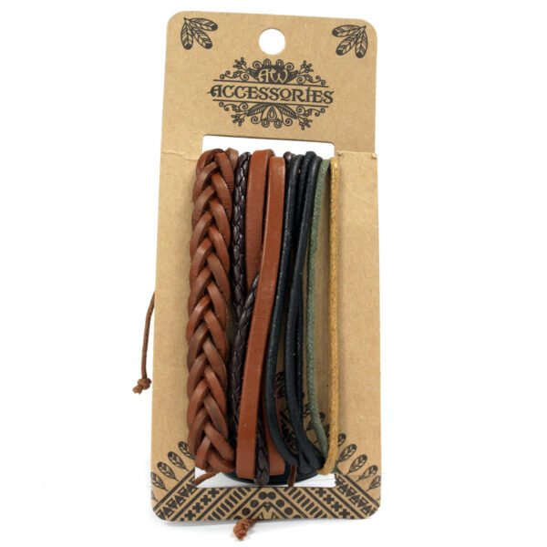 Ensembles de bracelets pour hommes - Bronzés et intéressants (asst)- Vendu par 1 – Image 3