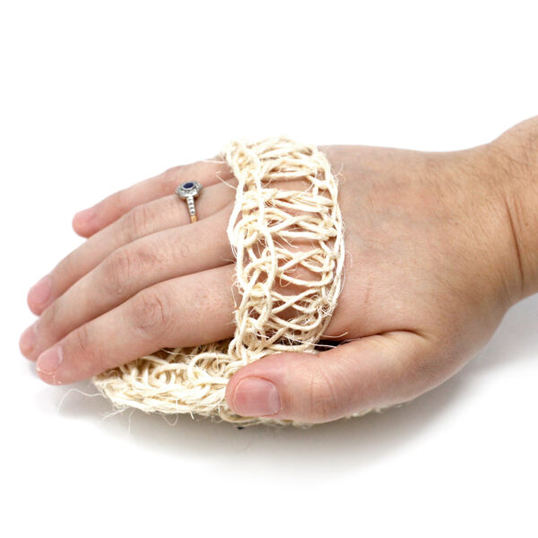 Éponge et gommage en sisal - Coussin exfoliant rond doux- Vendu par 1 – Image 3