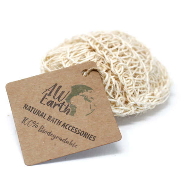 Éponge et gommage en sisal - Coussin exfoliant rond doux- Vendu par 1 – Image 4