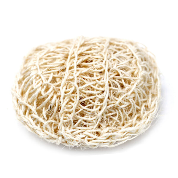 Éponge et gommage en sisal - Coussin exfoliant rond doux- Vendu par 1