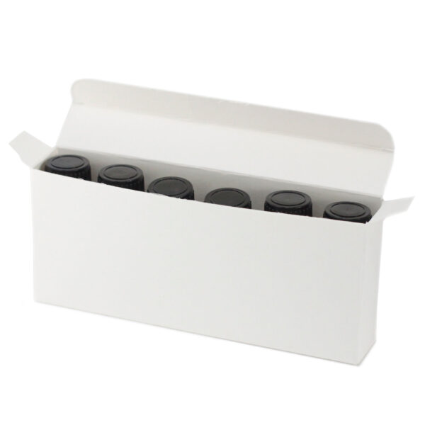 Boîte pour 6 flacons d'huiles essentielles de 10 ml - Blanc- Vendu par 1 – Image 2
