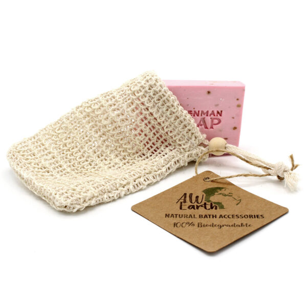Sac à Savon Nature - Jute Lavé- Vendu par 1 – Image 2