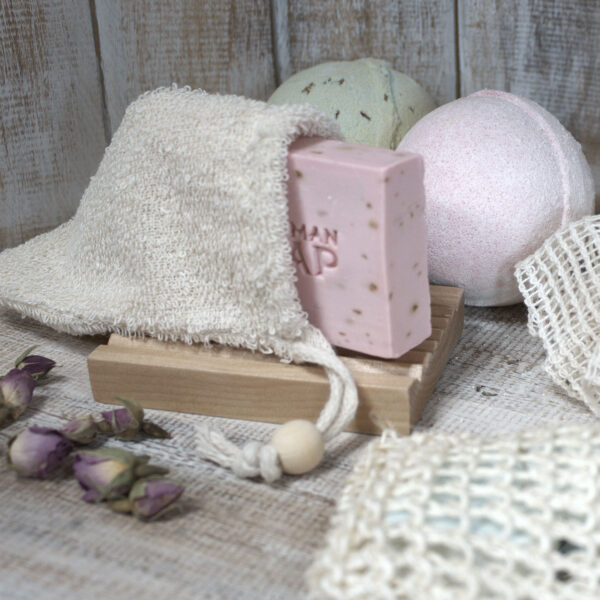 Sac à Savon Nature - Jute Lavé- Vendu par 1 – Image 4