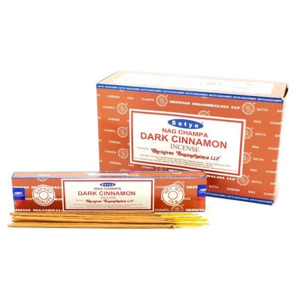 Bâtons d'encens Satya 15g - Cannelle foncée- Vendu par 1