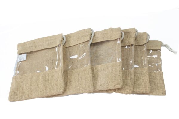 Sac à fenêtre en jute 25x16cm- Vendu par 1 – Image 2