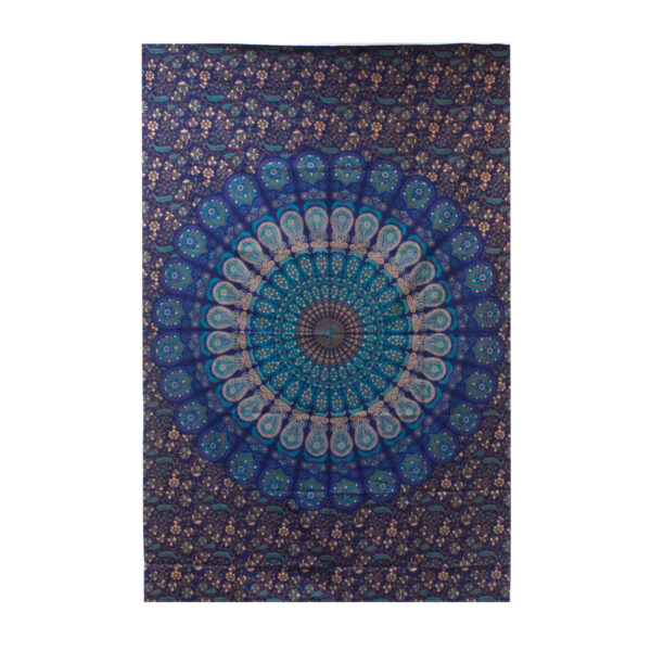 Couvre-lit double en coton + tenture murale - Mandala classique 230cm x 200cm- Vendu par 1