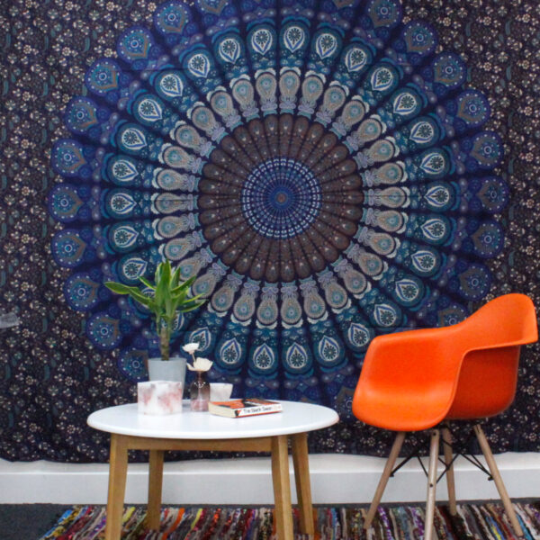 Couvre-lit double en coton + tenture murale - Arbre Bodhi- Vendu par 1 – Image 2