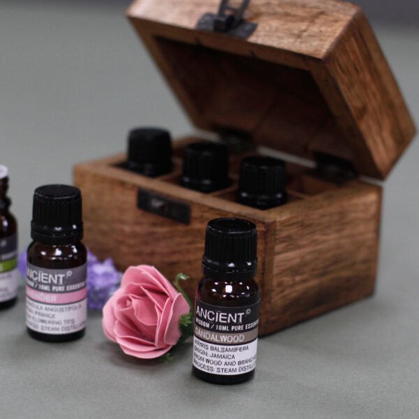 Boîte sculptée florale d'aromathérapie (peut contenir 24 bouteilles)- Vendu par 1 – Image 3