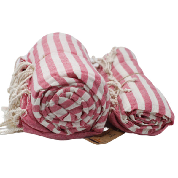 Serviette Pario en Coton - 100x180 cm - Rose Vif- Vendu par 1 – Image 2