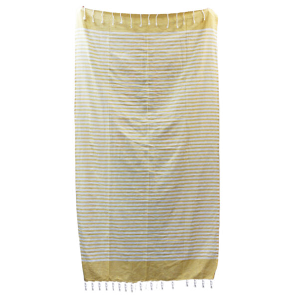 Plaid Pario en coton - 100x180 cm - Jaune Soleil- Vendu par 1 – Image 2