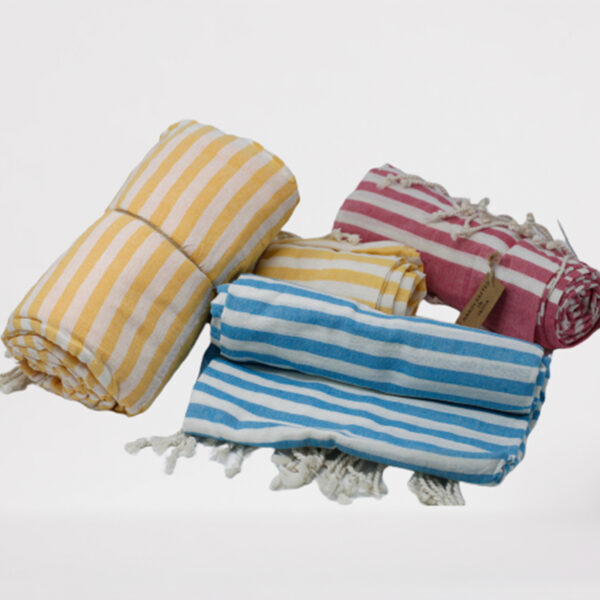 Plaid Pario en Coton - 100x180 cm - Bleu Ciel- Vendu par 1 – Image 3