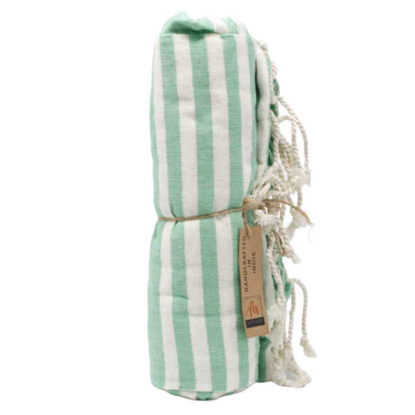 Plaid Pario en Coton - 100x180 cm - Vert Pique-Nique- Vendu par 1
