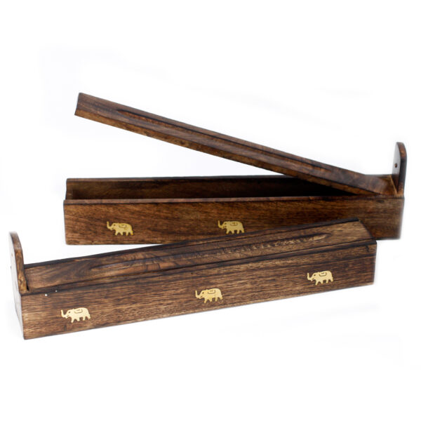 Boîte à Encens en Bois de Manguier - Assortiment- Vendu par 1 – Image 2
