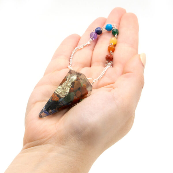Pendule Chakra Pouvoir Orgonite - Bouddha- Vendu par 1 – Image 3