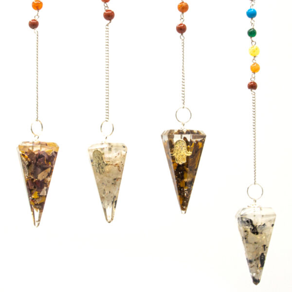 Pendule Chakra Pouvoir Orgonite - Hamsa- Vendu par 1 – Image 2