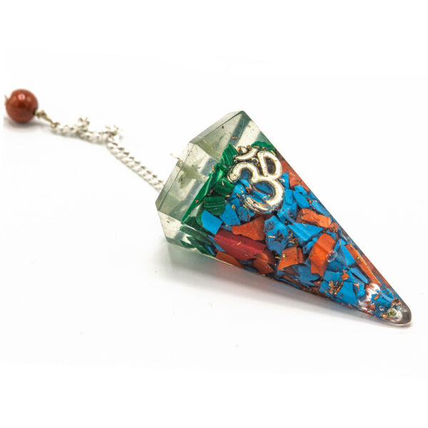 Pendule Chakra Pouvoir Orgonite - Om- Vendu par 1 – Image 4