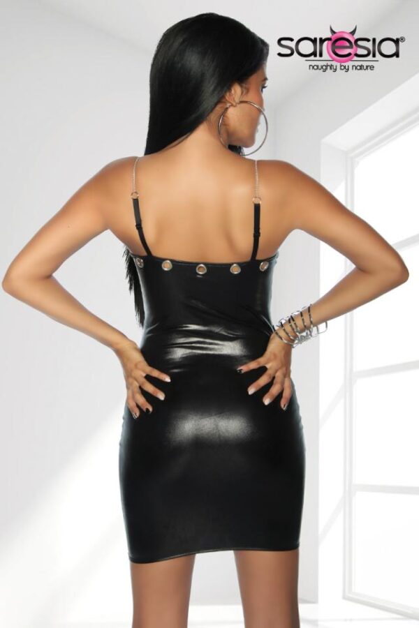 Robe Wetlook avec Chaîne - noir - XL-Saresia – Image 3